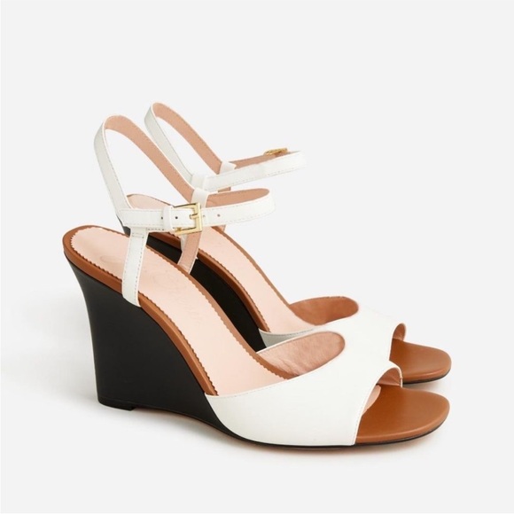 ladies sandals color block wedge sandals
